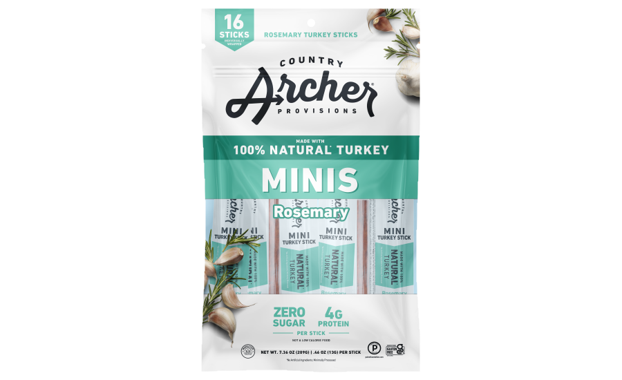 Country Archer Provisions to launch Rosemary Turkey Mini Sticks at Sweets and Snacks Expo